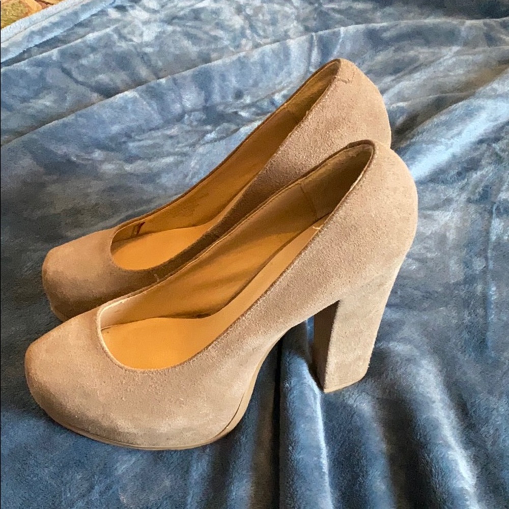 Suede Tan Platforms